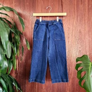 Crewcuts Denim J.Crew Patch Pocket Cute Dark Wash Elastic Waist Jeans 8